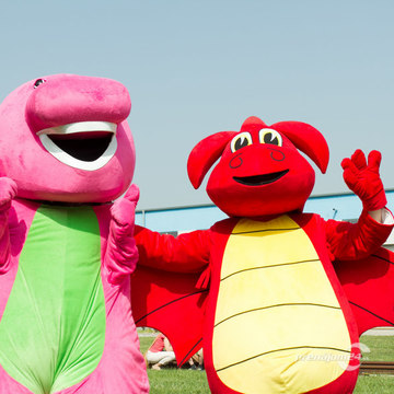 Rozprávkoví maskoti na prenájom - Barney a Dráčik