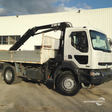 NA PRENÁJOM - Sklápač 3S s hydraulickou rukou (presun 1,10€/km), 8t