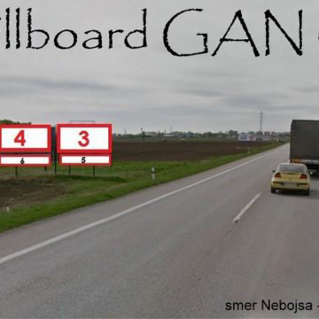 Prenajmeme billboard pri Galante smer obec Nebojsa